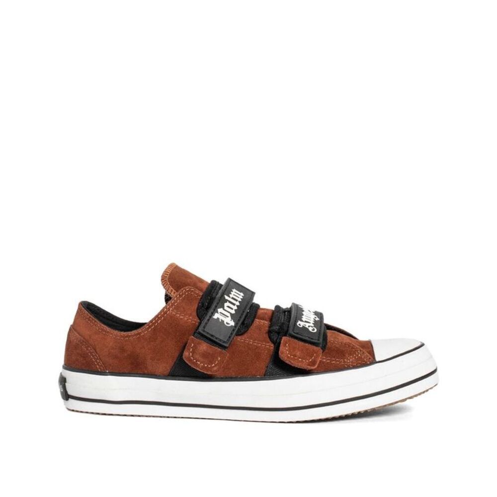 Palm Angels Brown Calfskin Low Top Men's Sneakers